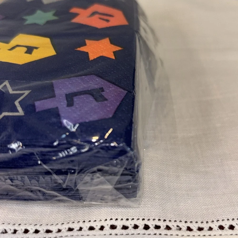 Hanukkah Joy Festival Lights Jewish Holiday Party Paper Beverage Napkins 40ct